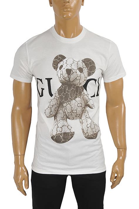 gucci teddy bear shirt men's|gucci teddy bear graphic print.